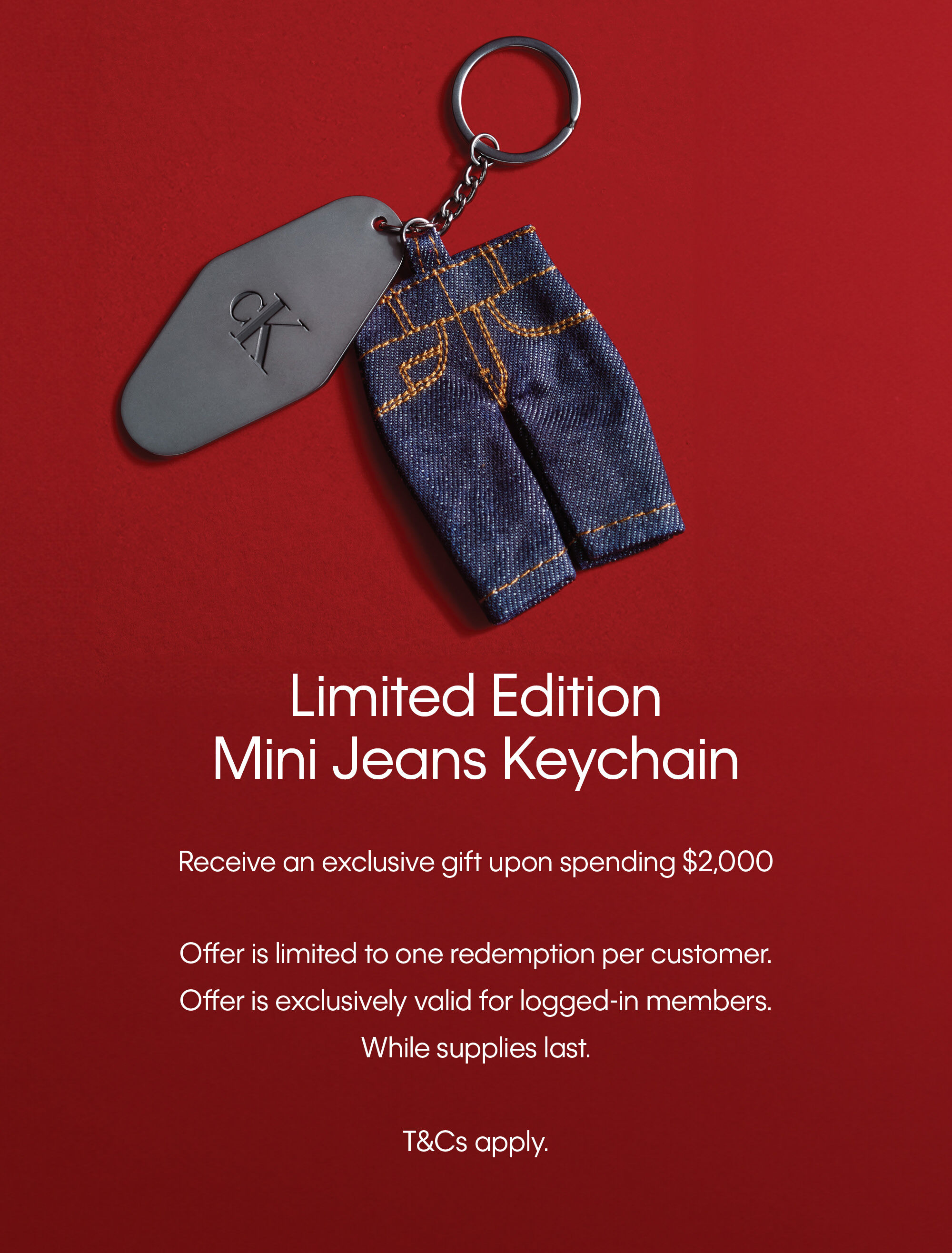 Calvin Klein Jung Kook Limited Edition Mini Jeans Keychain